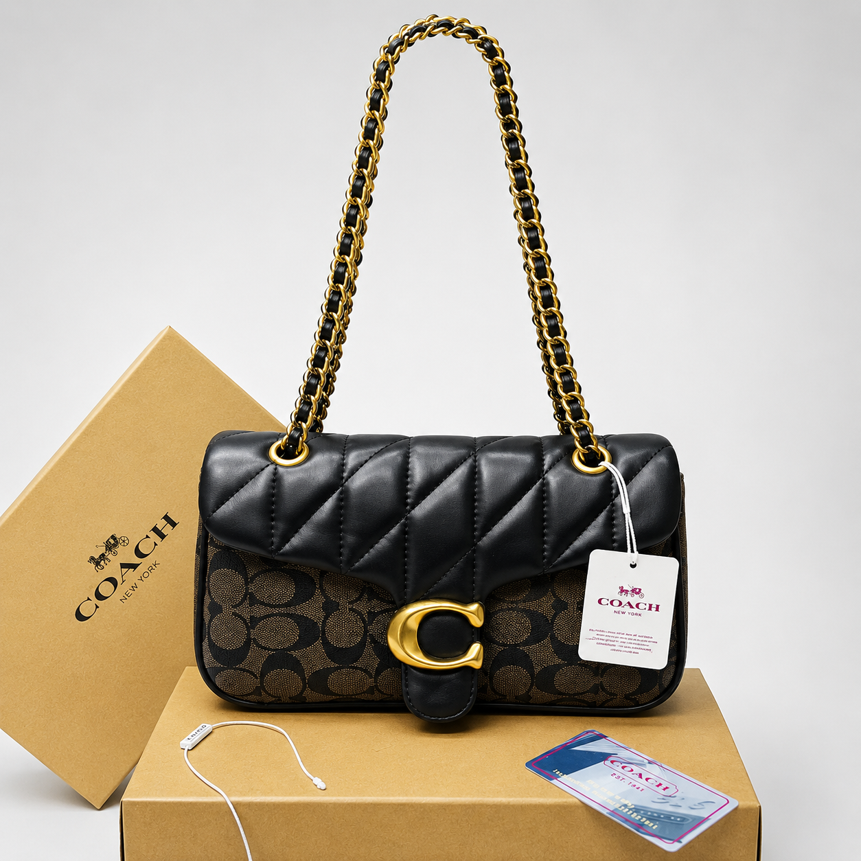 Coach Tabby Shoulder Bag 26 in Signature Canvas with Quilting