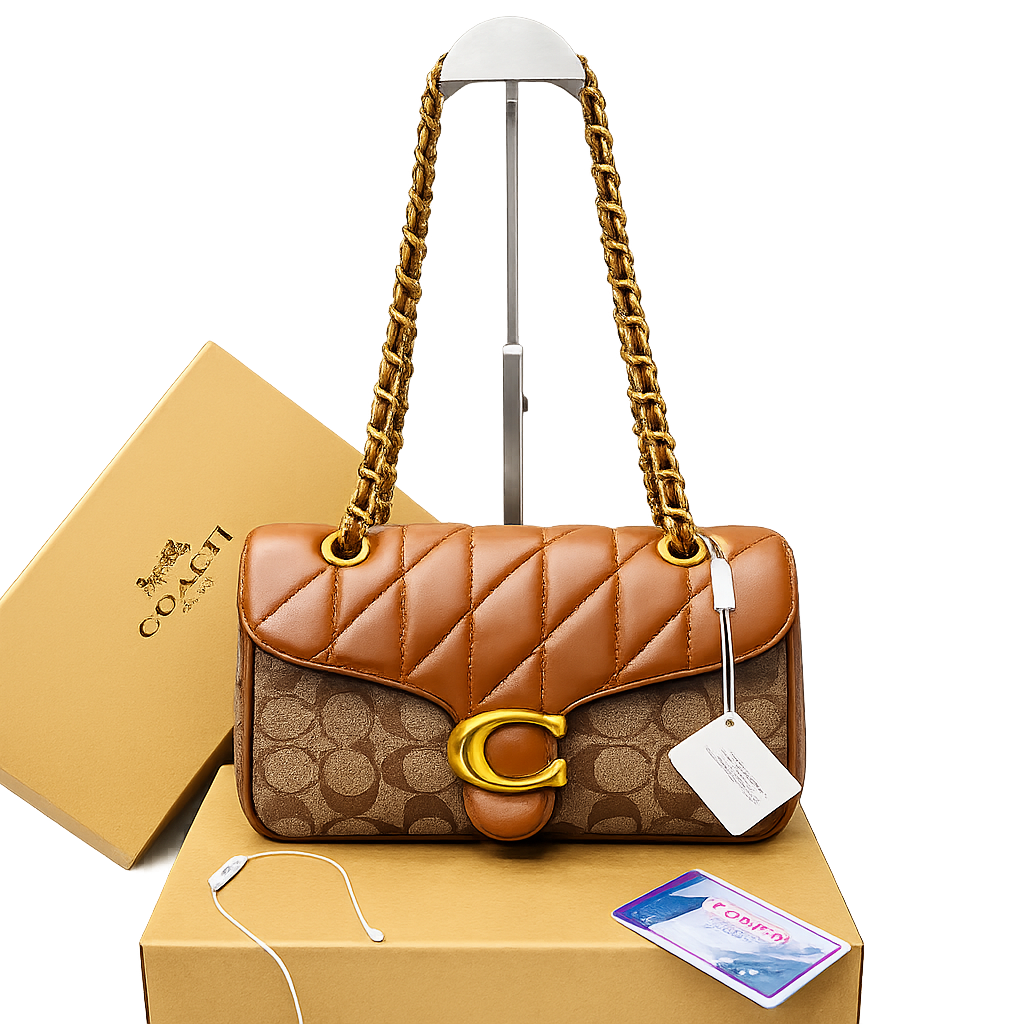 Coach Tabby Shoulder Bag 26 in Signature Canvas with Quilting
