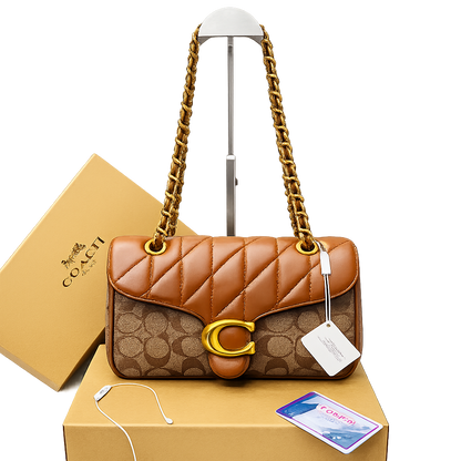 Coach Tabby Shoulder Bag 26 in Signature Canvas with Quilting