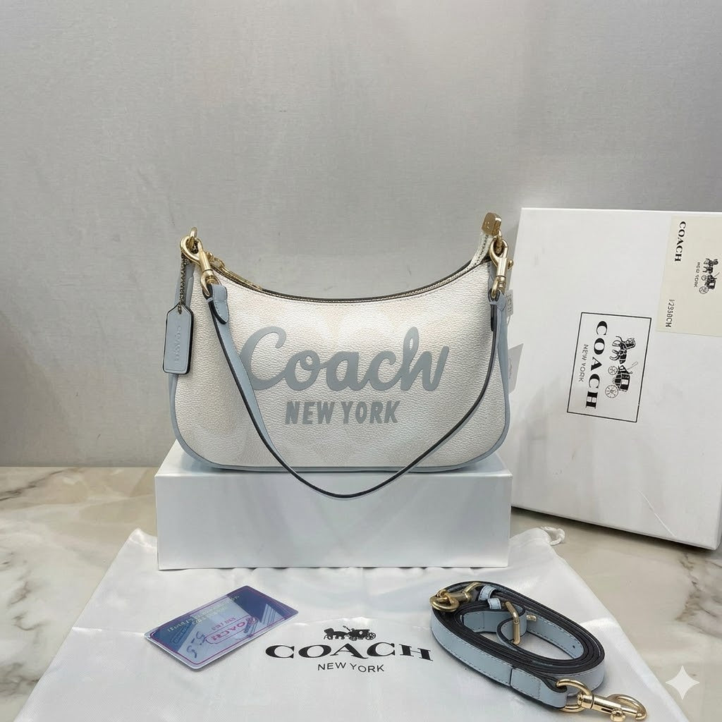 Coach Teri Mini Crossbody Bag in Signature Canvas with Coach Graphic