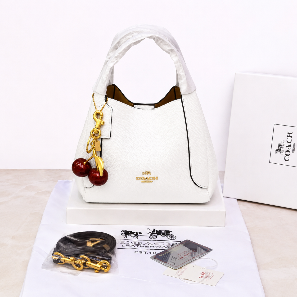 Coach Cherry Charm Mini Hobo Bag