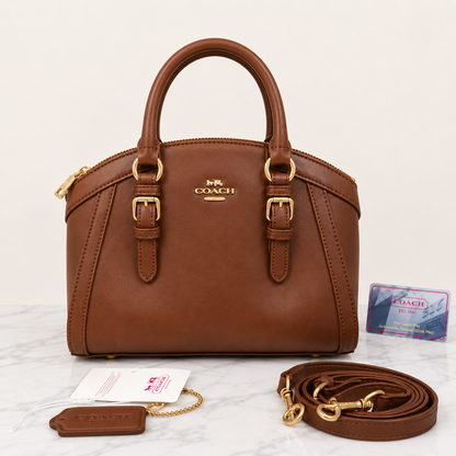 Coach Cora Domed Satchel – Brown