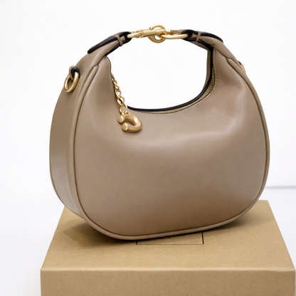 Coach Mini Leather Crescent Shoulder Bag