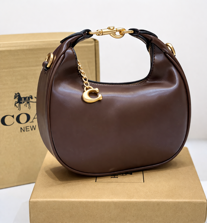 Coach Mini Leather Crescent Shoulder Bag