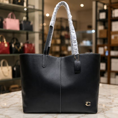 Coach North 32 Leather Tote Bag