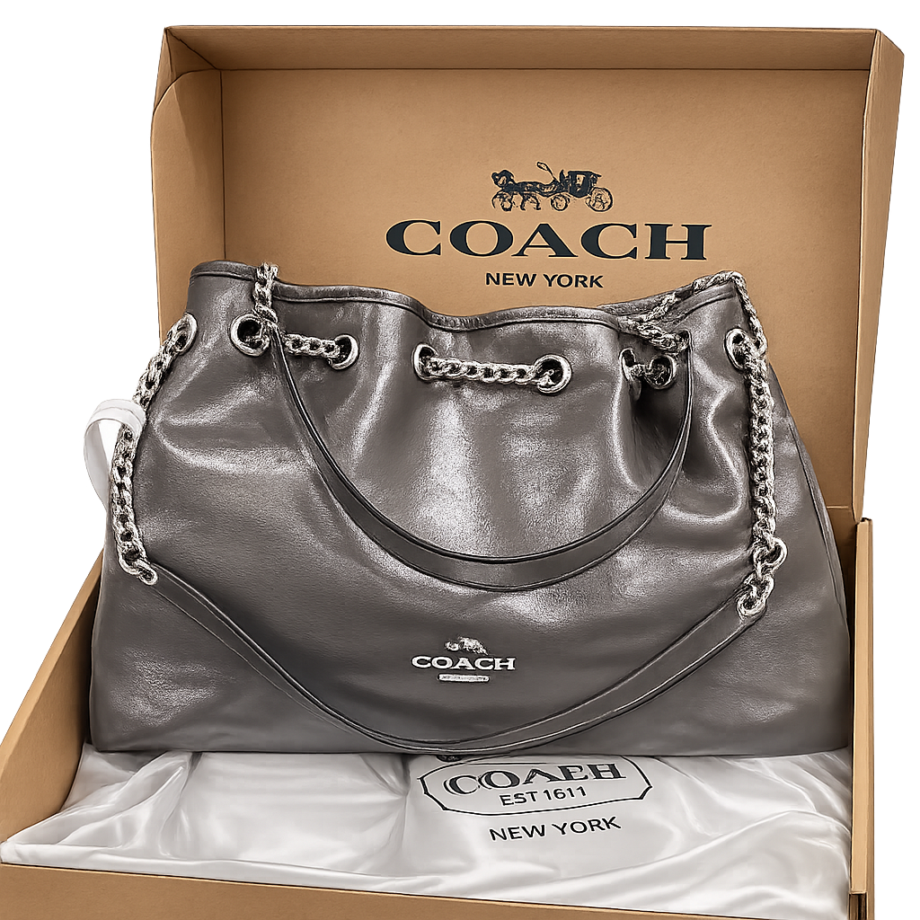 Coach Quilted Chain Tote Bag