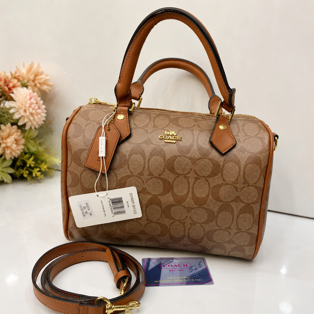 Coach Rowan Satchel Bag in Signature Canvas