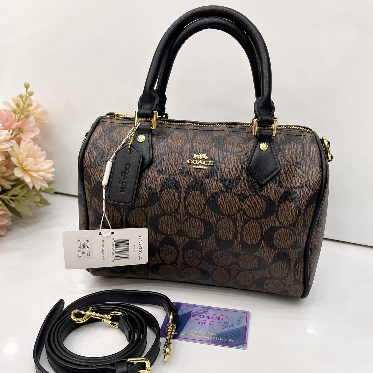 Coach Rowan Satchel Bag in Signature Canvas