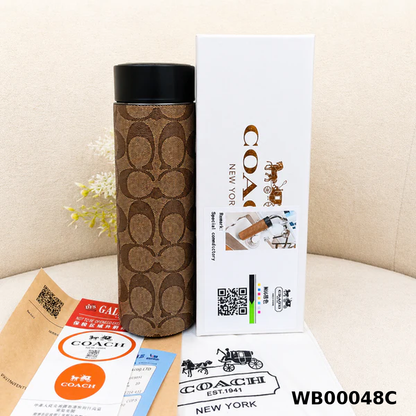 Coach Signature Canvas Insulated Smart Temperature Water Bottle