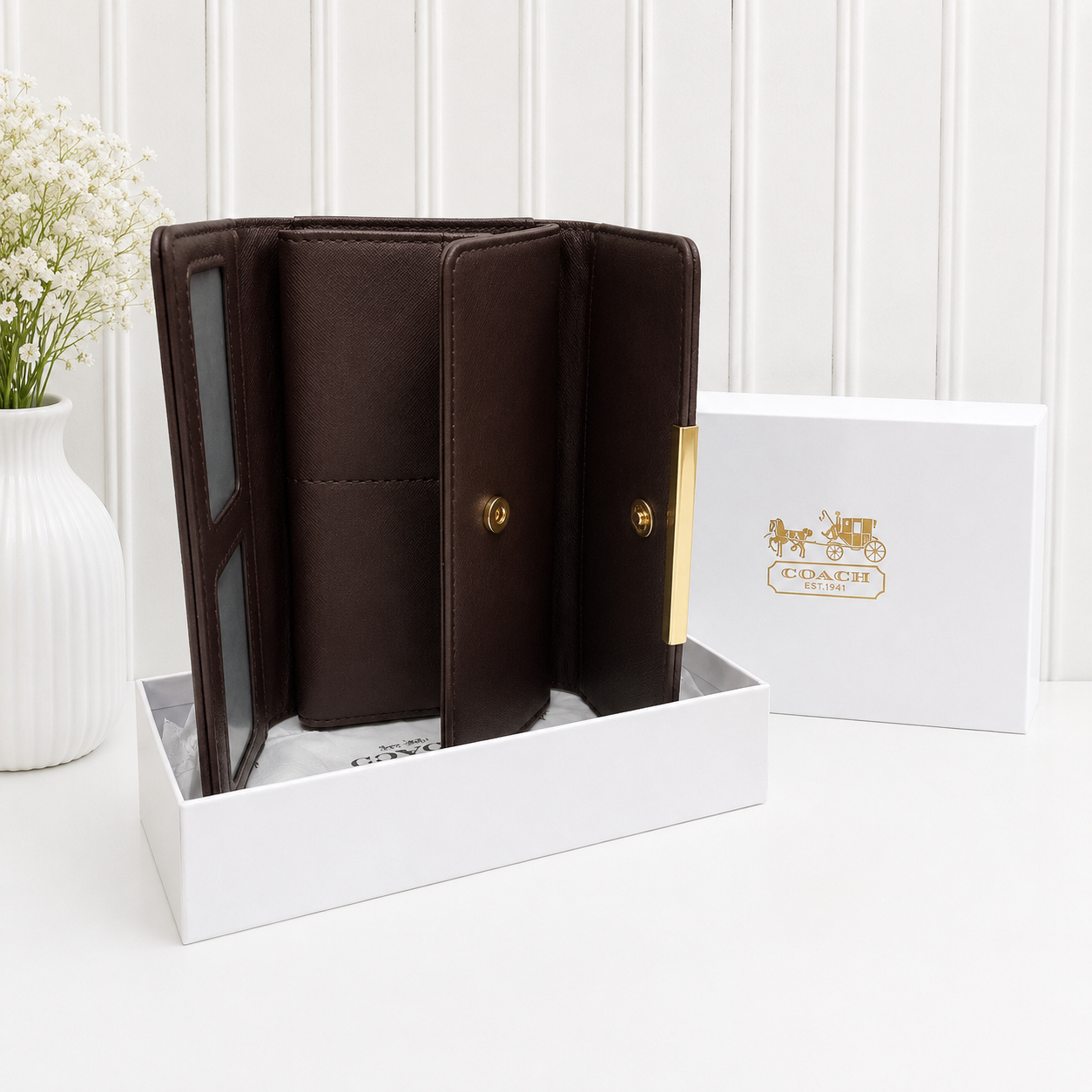 Coach Signature Embossed Continental Long Wallet