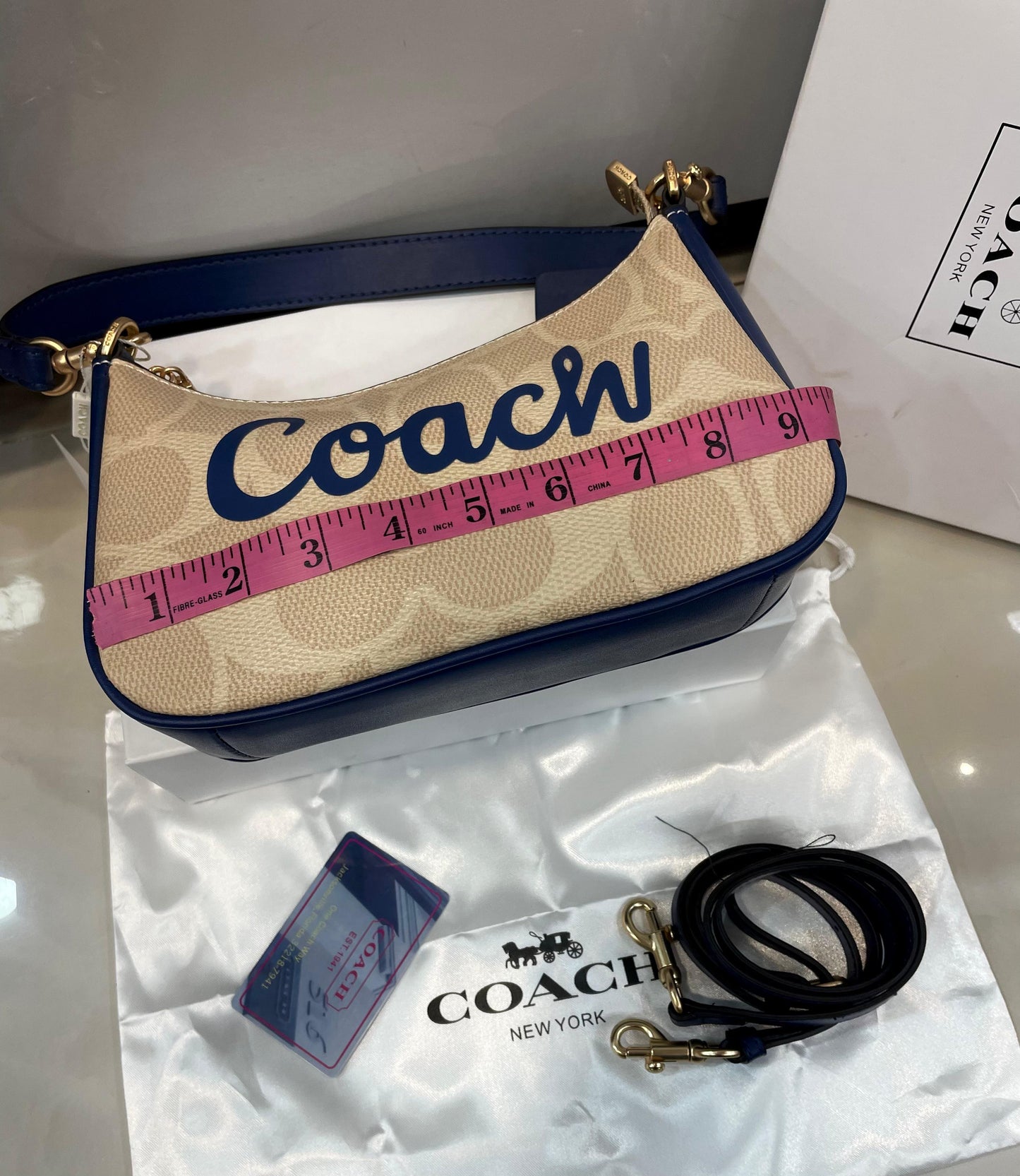 Coach Teri Mini Crossbody Bag in Signature Canvas with Coach Graphic