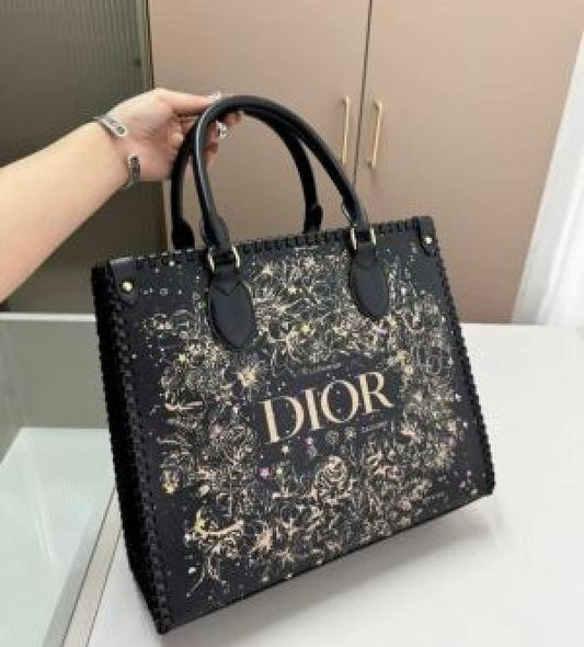 Dior Splatter Print Canvas Mini Tote Bag