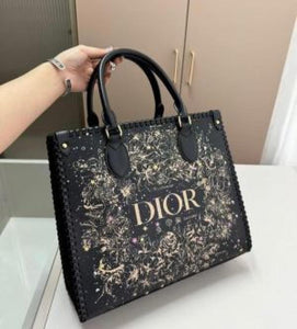 Dior Splatter Print Canvas Mini Tote Bag