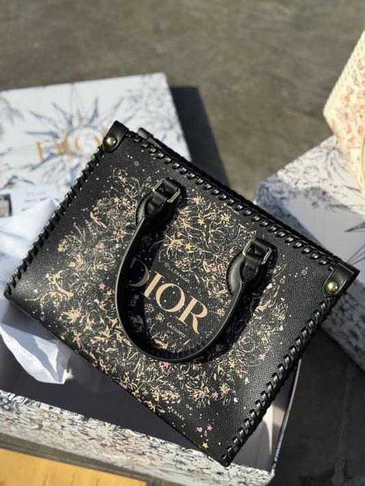 Dior Splatter Print Canvas Mini Tote Bag