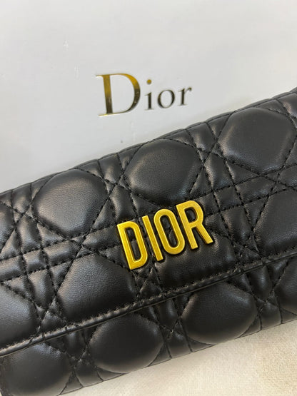Dior Cannage Quilted Chain Wallet Style