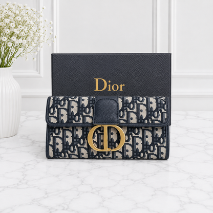 Dior Oblique 30 Montaigne Flap Long Wallet