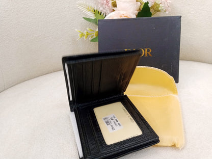 Dior Oblique Embossed Premium Leather Bifold Wallet