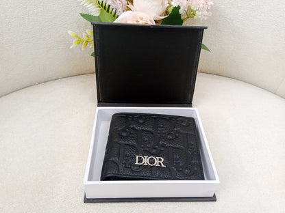 Dior Oblique Embossed Premium Leather Bifold Wallet