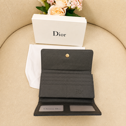 Dior Oblique Jacquard Saddle Long Wallet