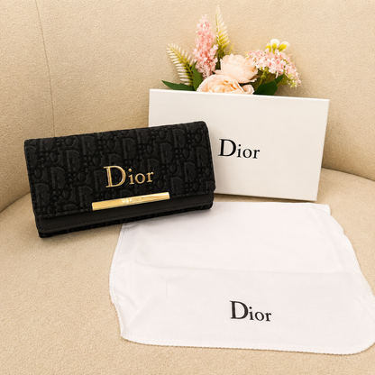 Dior Oblique Jacquard Saddle Long Wallet