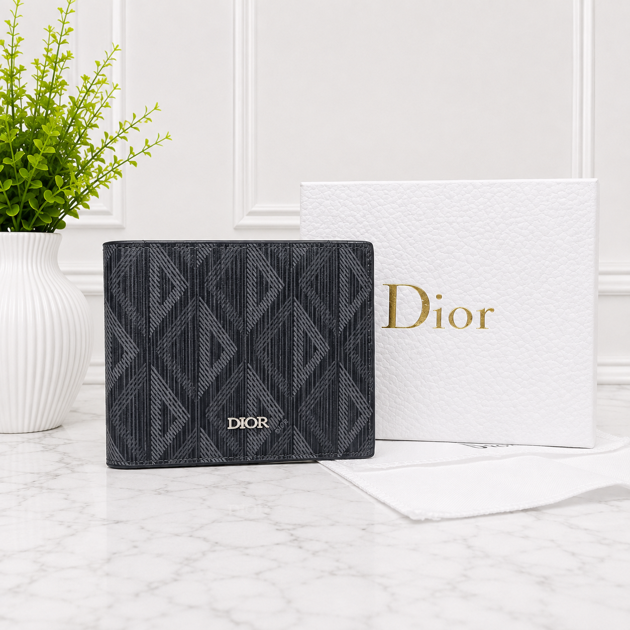Dior Oblique Leather Bifold Wallet