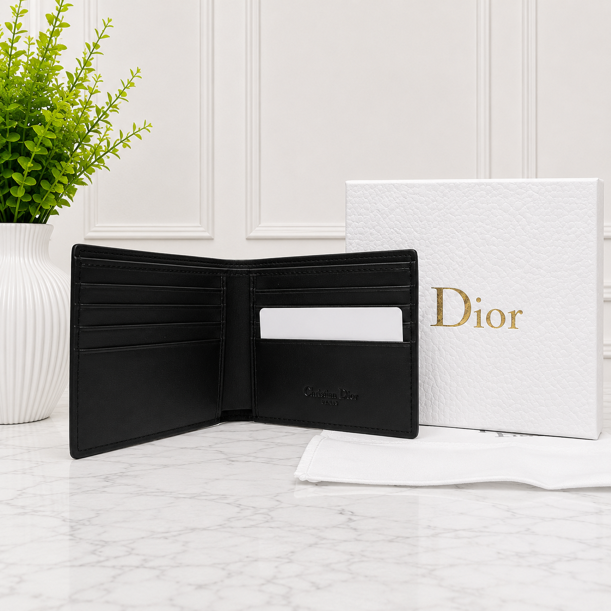 Dior Oblique Leather Bifold Wallet