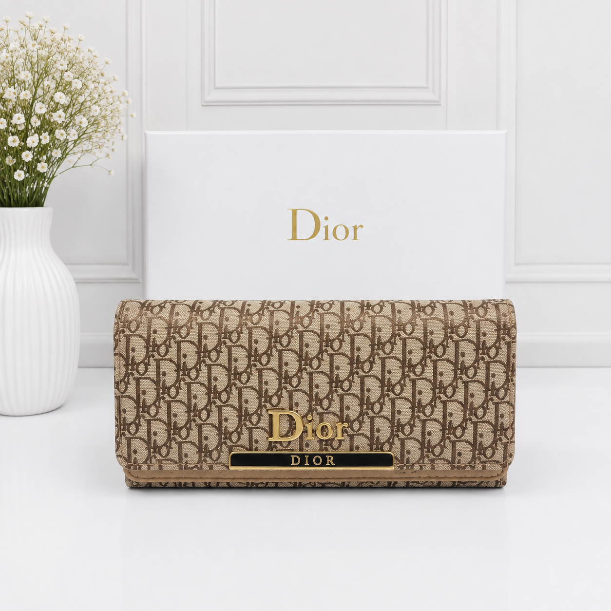 Dior Oblique Monogram Continental Long Wallet