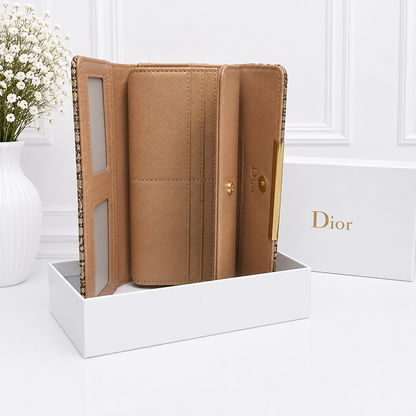 Dior Oblique Monogram Continental Long Wallet