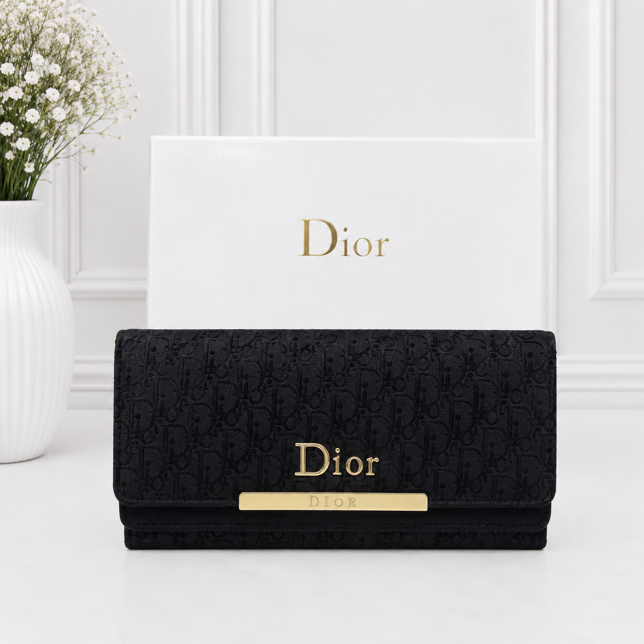 Dior Oblique Monogram Continental Long Wallet