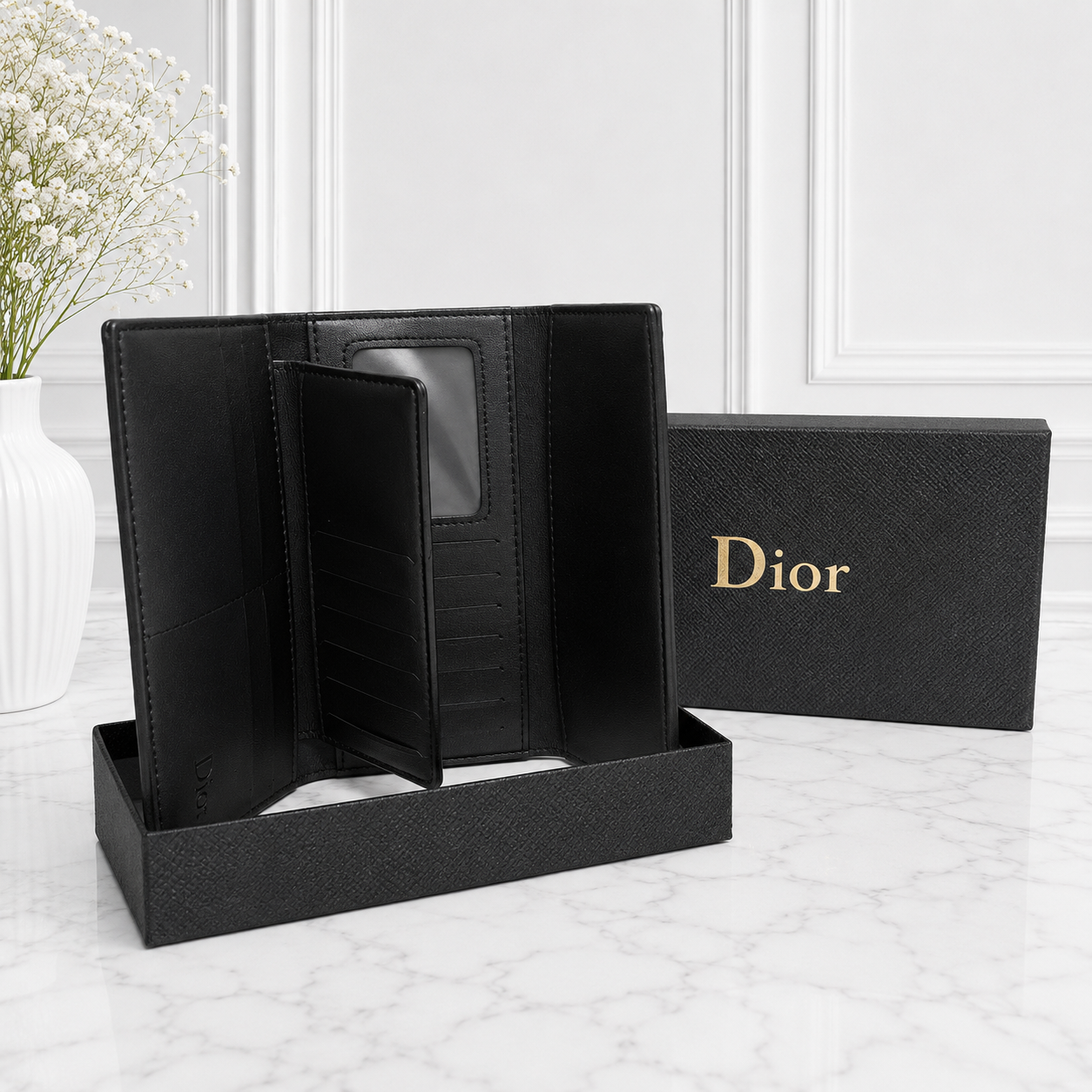 Dior Oblique Saddle Flap Long Wallet