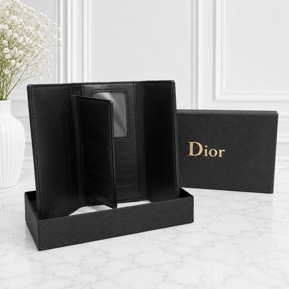 Dior Oblique Saddle Flap Long Wallet