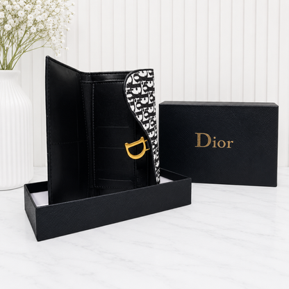 Dior Oblique Saddle Flap Long Wallet