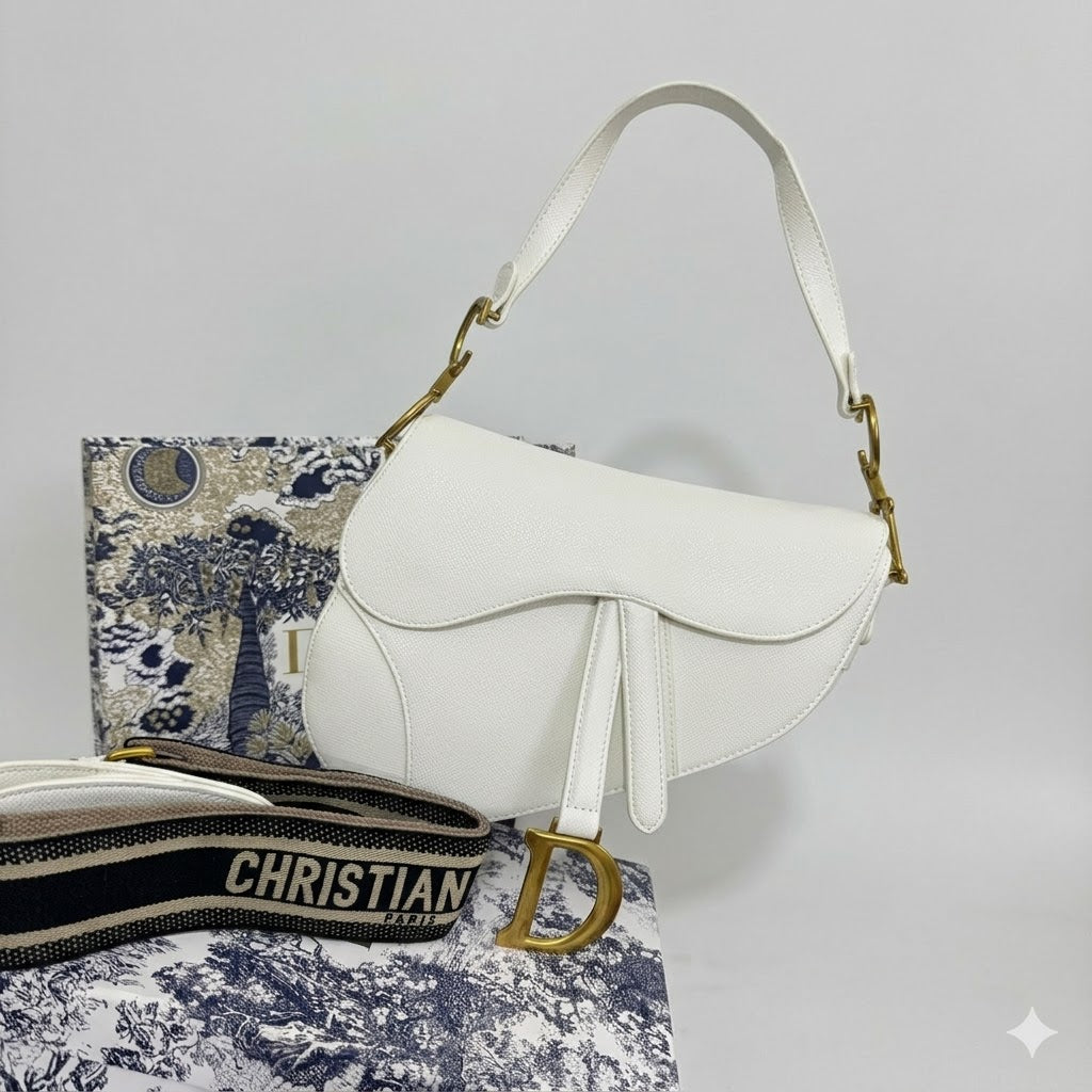 Dior Saddle Bag with Gold Hadware