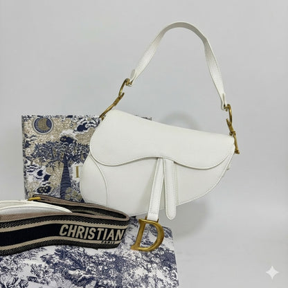 Dior Saddle Bag with Gold Hadware