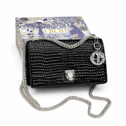 Dior Saddle Chain Bag Style Snake Texture