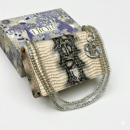 Dior Saddle Chain Bag Style Snake Texture