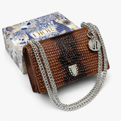 Dior Saddle Chain Bag Style Snake Texture