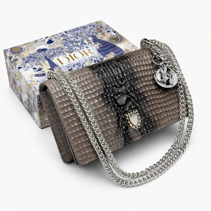 Dior Saddle Chain Bag Style Snake Texture
