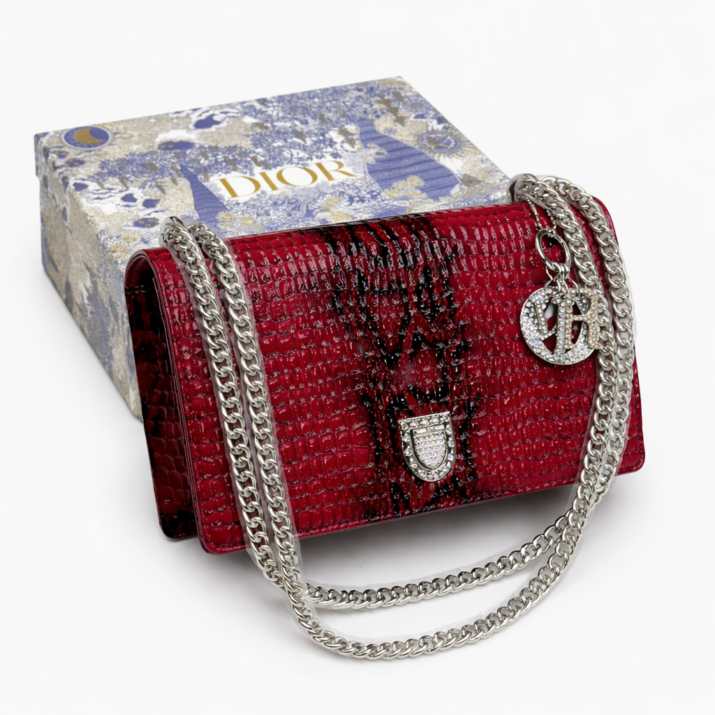 Dior Saddle Chain Bag Style Snake Texture