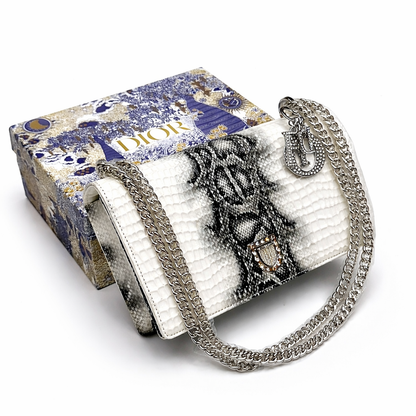 Dior Saddle Chain Bag Style Snake Texture