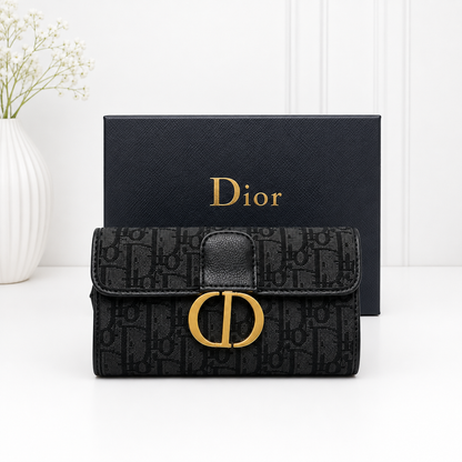 Dior Oblique 30 Montaigne Flap Long Wallet
