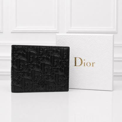 Dior Oblique Embossed Leather Bifold Wallet