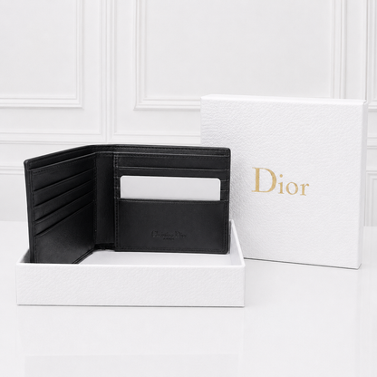 Dior Oblique Embossed Leather Bifold Wallet