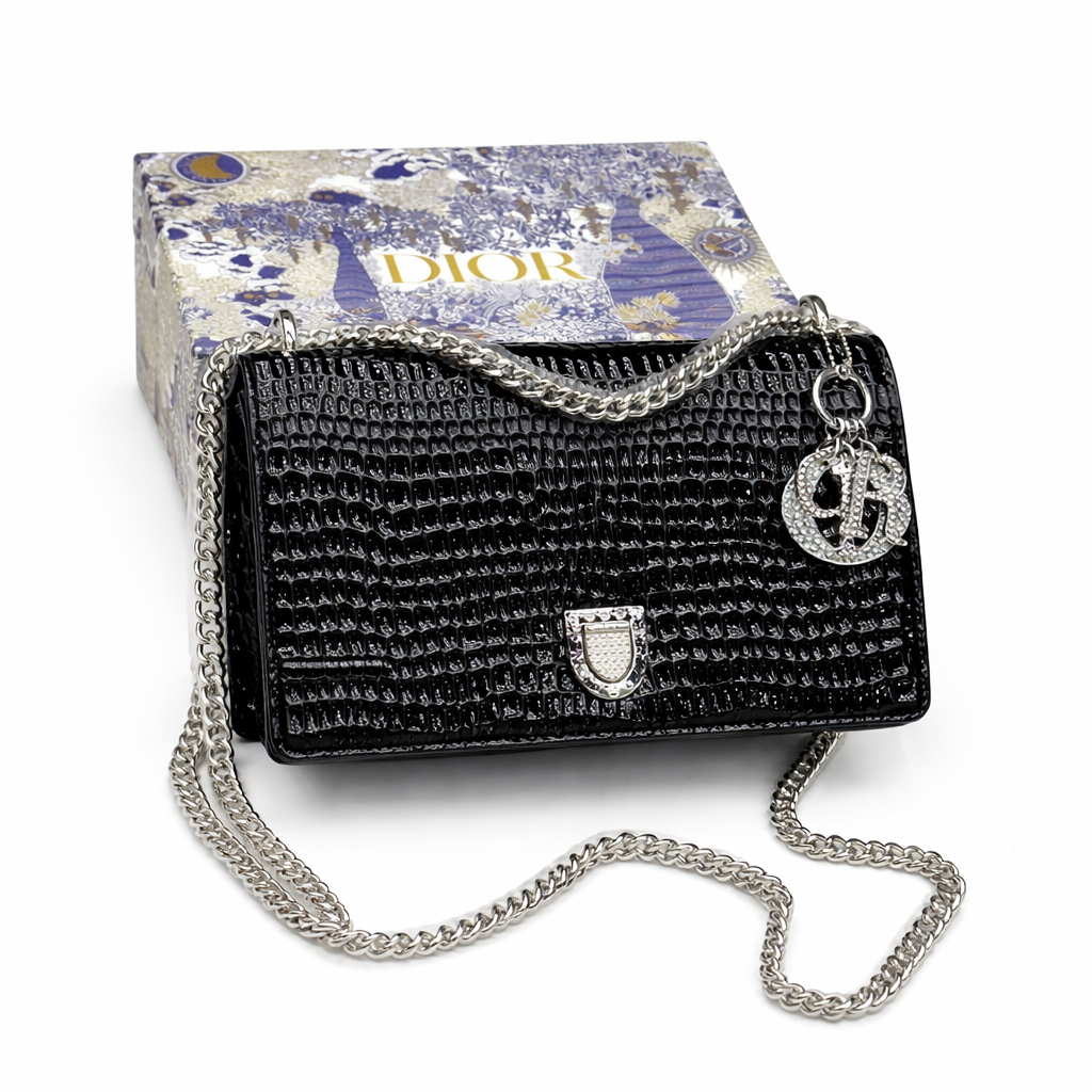 Dior Saddle Chain Bag Style Snake Texture