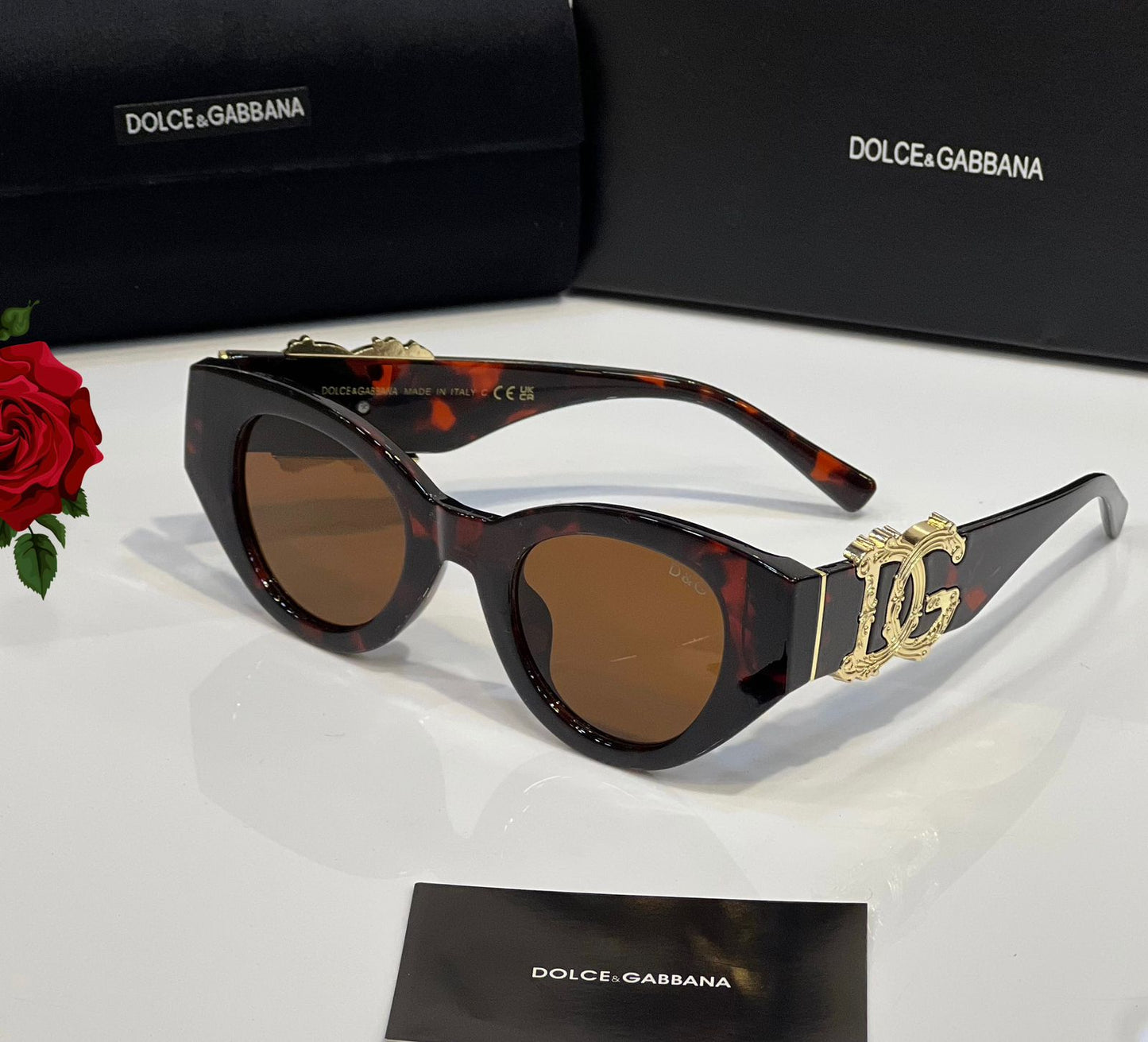 Dolce & Gabbana DG Logo Cat-Eye Sunglasses
