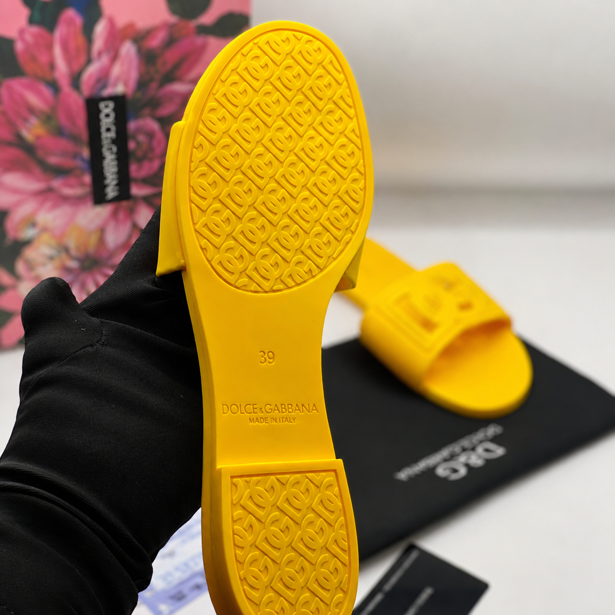 Dolce & Gabbana DG Logo Slide Sandals