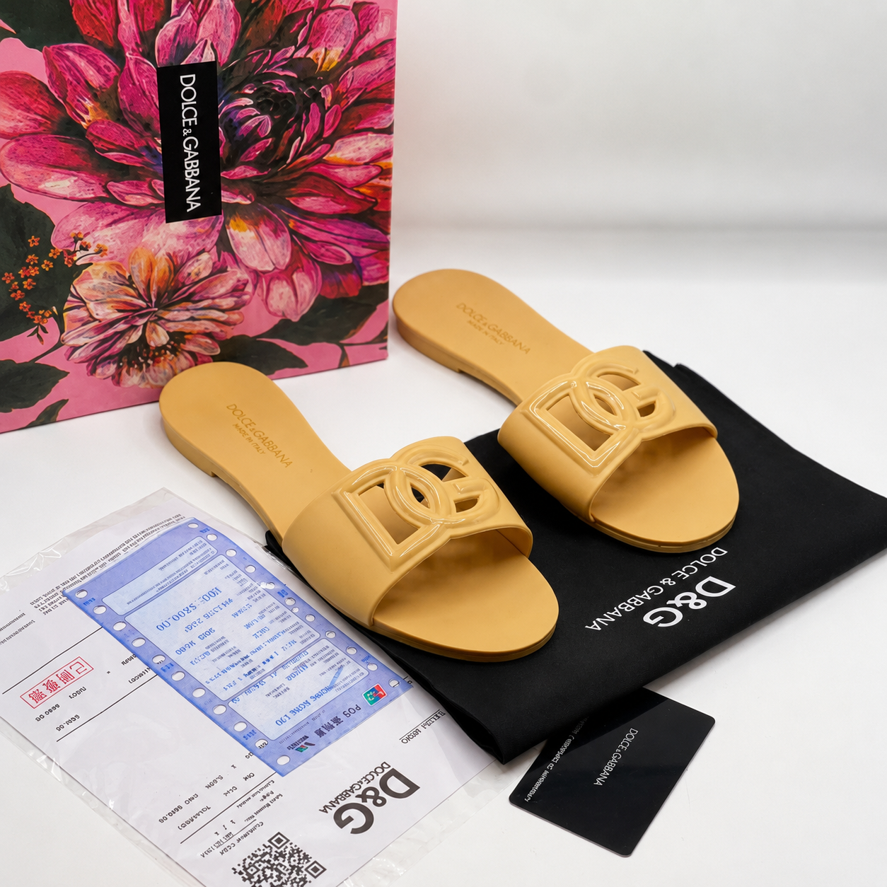 Dolce & Gabbana DG Logo Slide Sandals