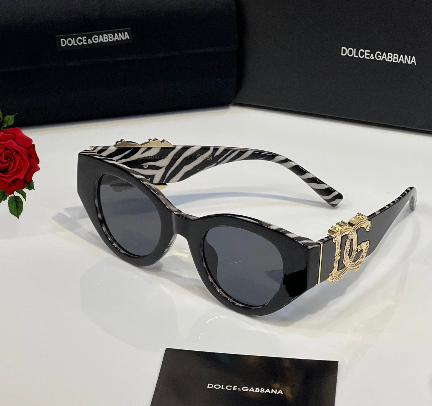 Dolce & Gabbana DG Logo Cat-Eye Sunglasses