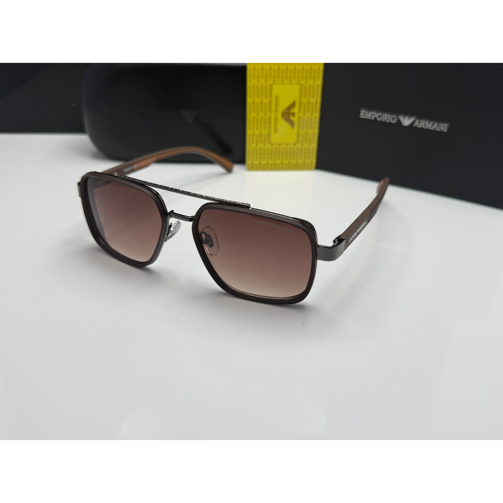 Emporio Armani Square Metal Sunglasses