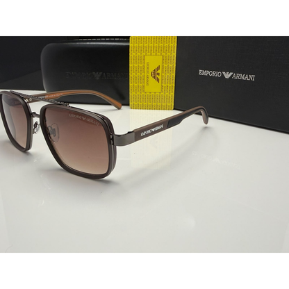 Emporio Armani Square Metal Sunglasses